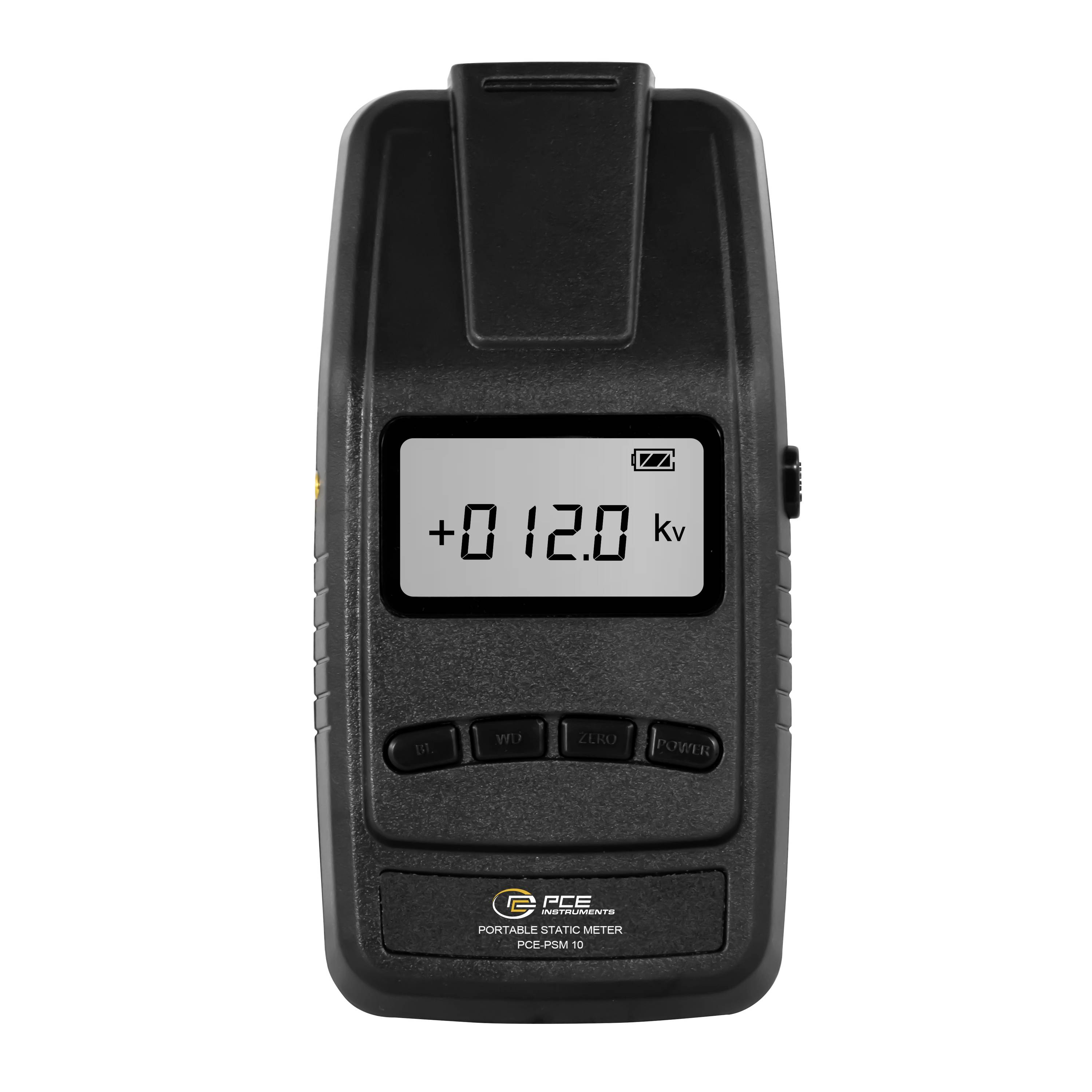 Tragbares Elektrostatik-Messgerät mit LCD-Anzeige „+012,0 kV
