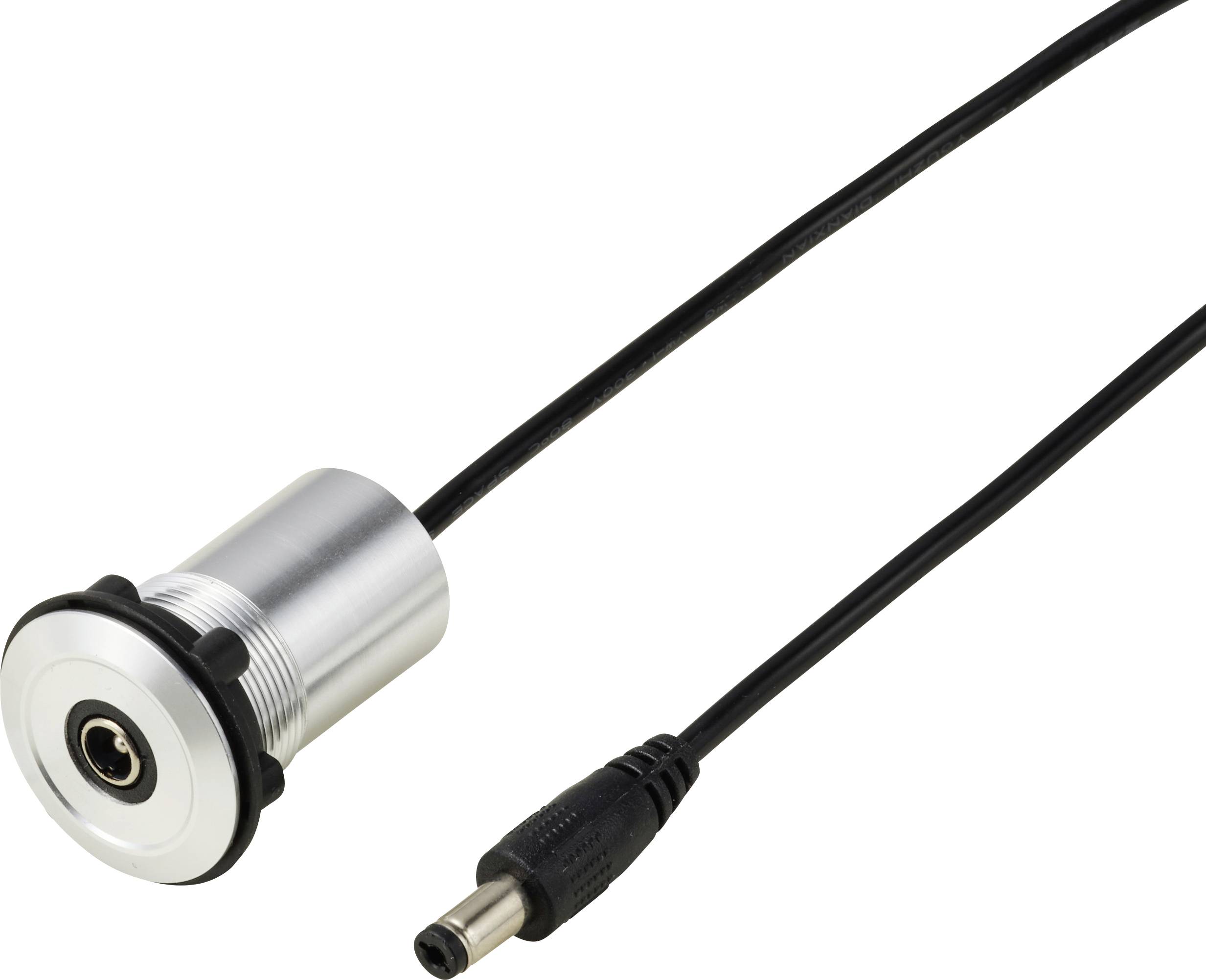 Ein silberner UR21-Stromversorgungsadapter mit schwarzem Kabel und Stecker, der zur Stromversorgung kompatibler Audiogeräte verwendet wird.