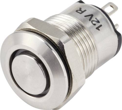 TRU COMPONENTS TC-14378468 Druckschalter 36 V/AC, 36 V/DC 2 A 1 x Aus/Ein rastend Grün (Ø x L) 14 m