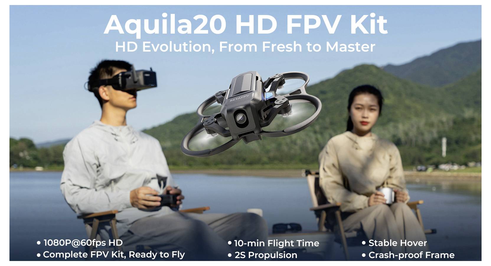 BETAFPV Aquila20 HD FPV Kit Race Copter RtF FPV Race, First Person View