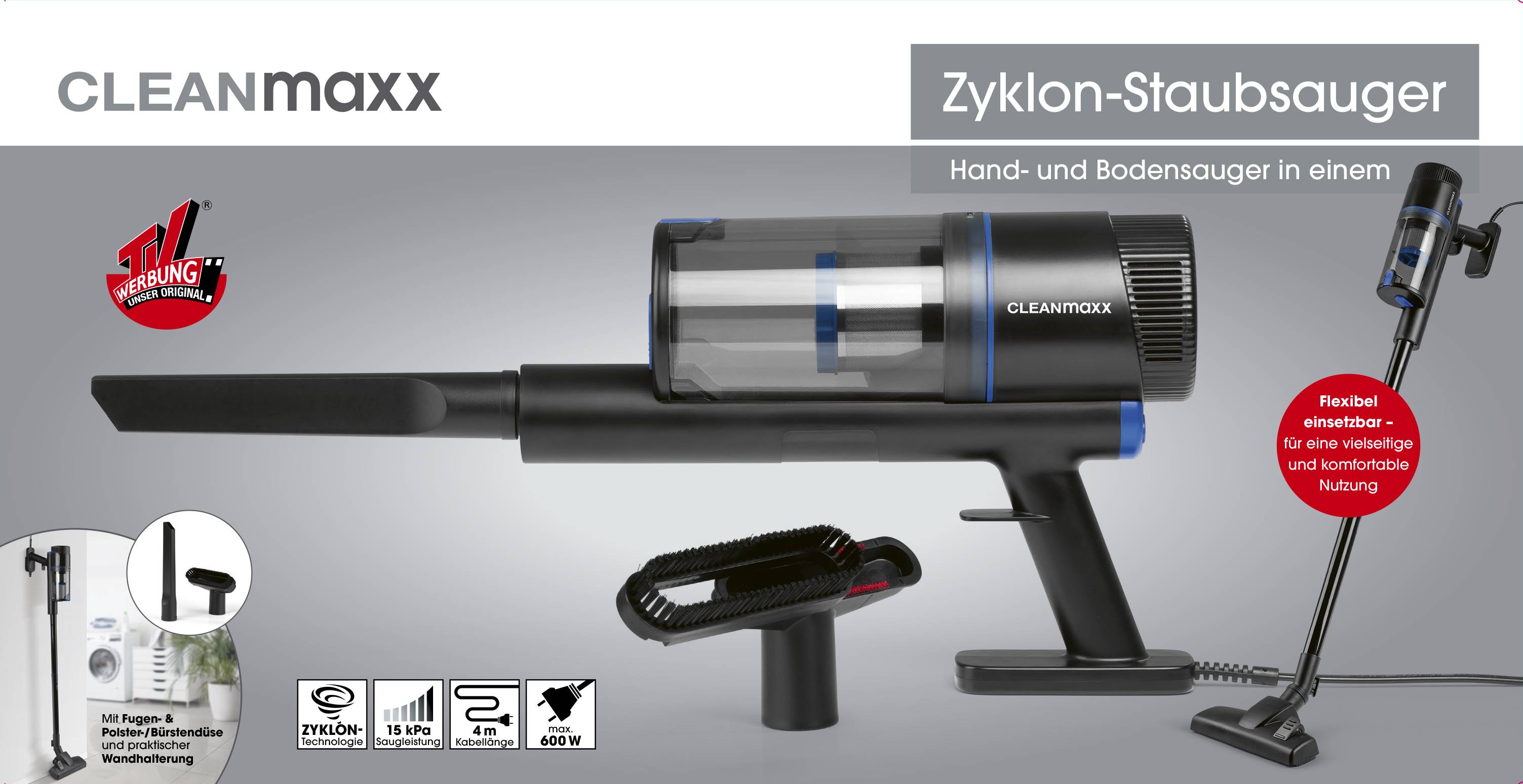 „Cleanmaxx Zyklon-Staubsauger