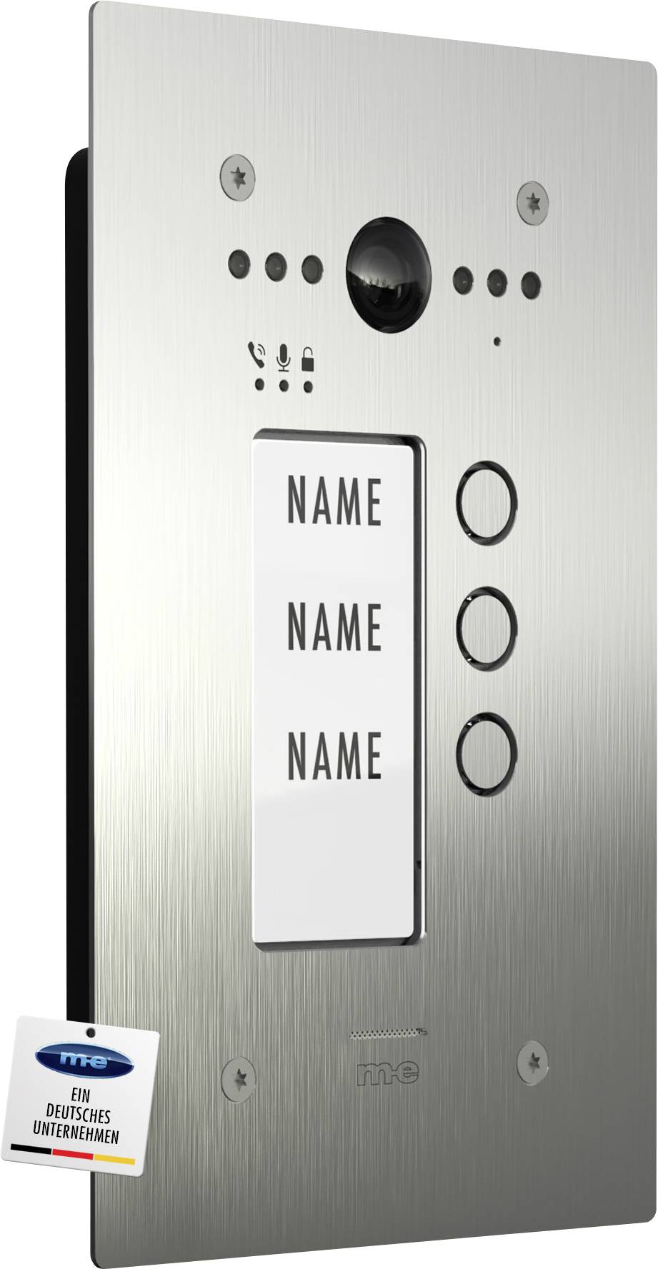 Intelligentes Türsprechanlagesystem mit Videodisplay und Mobilfunk-App-Integration, ausgestattet mit Full-HD-Kamera und WLAN-IP-Technologie für Sicherheit.