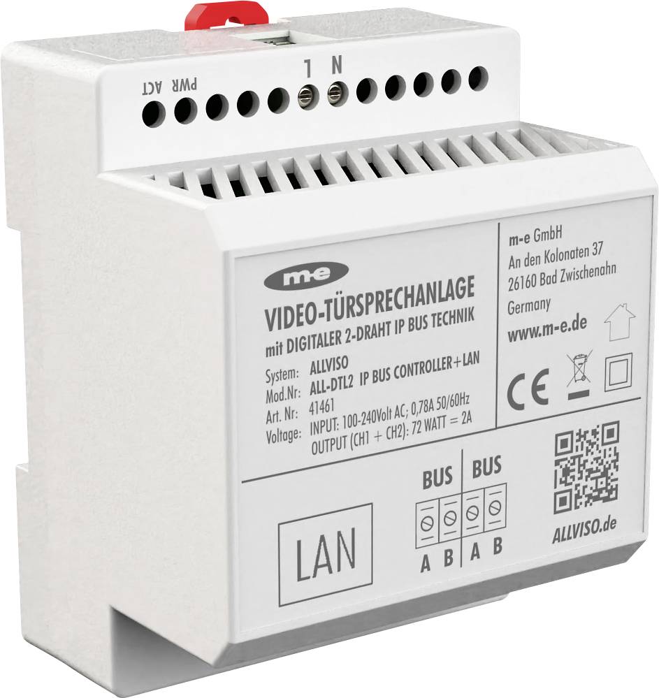 M-e modern-electronics 41461 Hutschienen-Netzteil (DIN-Rail) Verbrauch (StandBy) 0.5mW 2A Inhalt 1St.