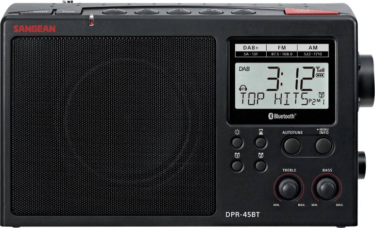 Ein digitales Radio zeigt 