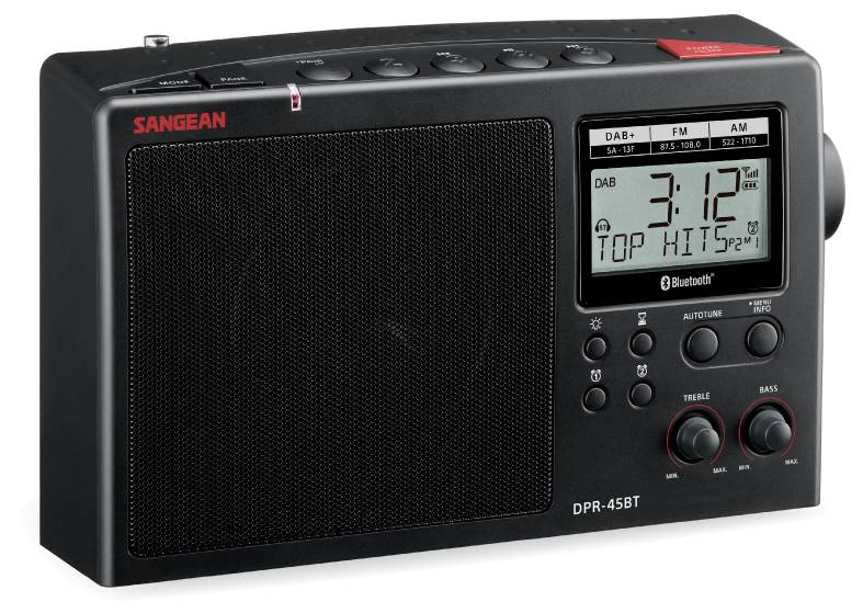 Sangean Tischradio DAB+, AM, FM DAB+, Bluetooth® Schwarz