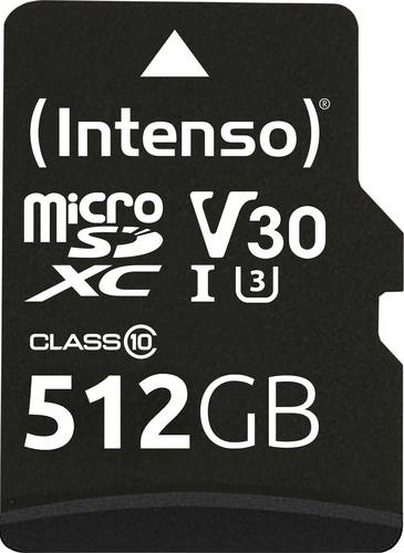 Intenso Professional miniSDXC-Karte Retail 512 GB Class 10, UHS-I U3, v30 Video Speed Class Wasserf