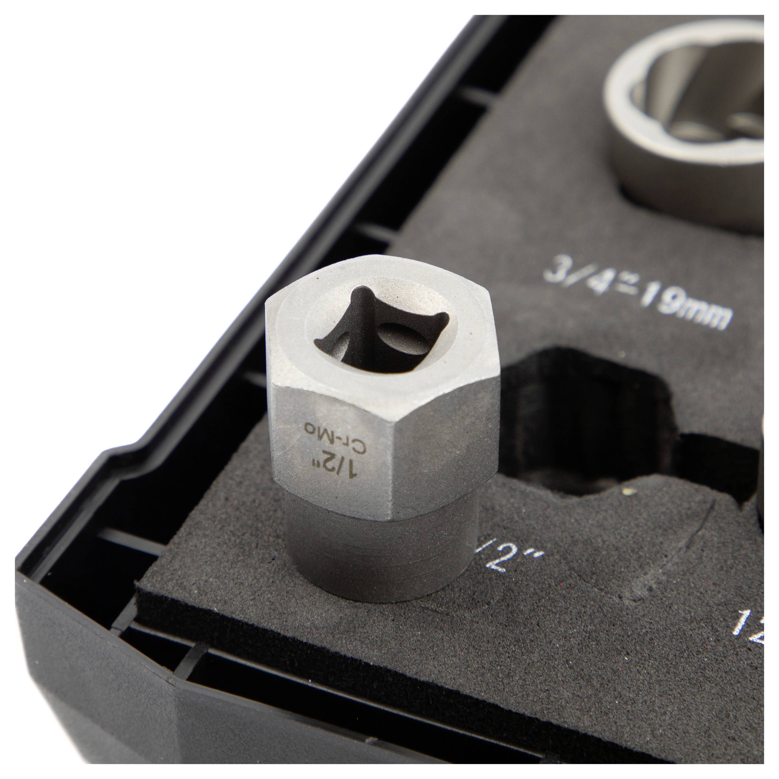 Eine Metallnuss mit der Aufschrift „1/2