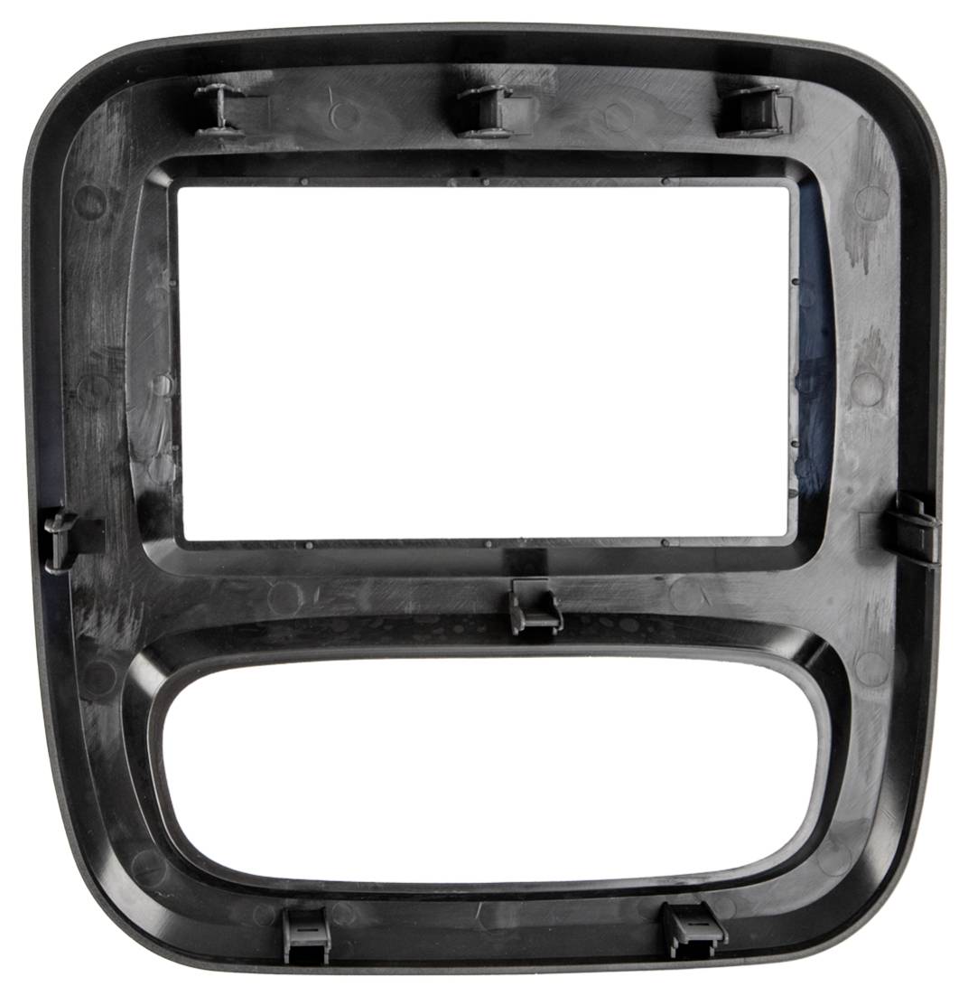 Schwarze Kunststoff-Doppelöffnung-Armaturenbrett-Blende oder Verkleidungspanel für ein Fahrzeugradio und untere Kontrollanzeigeeinheit