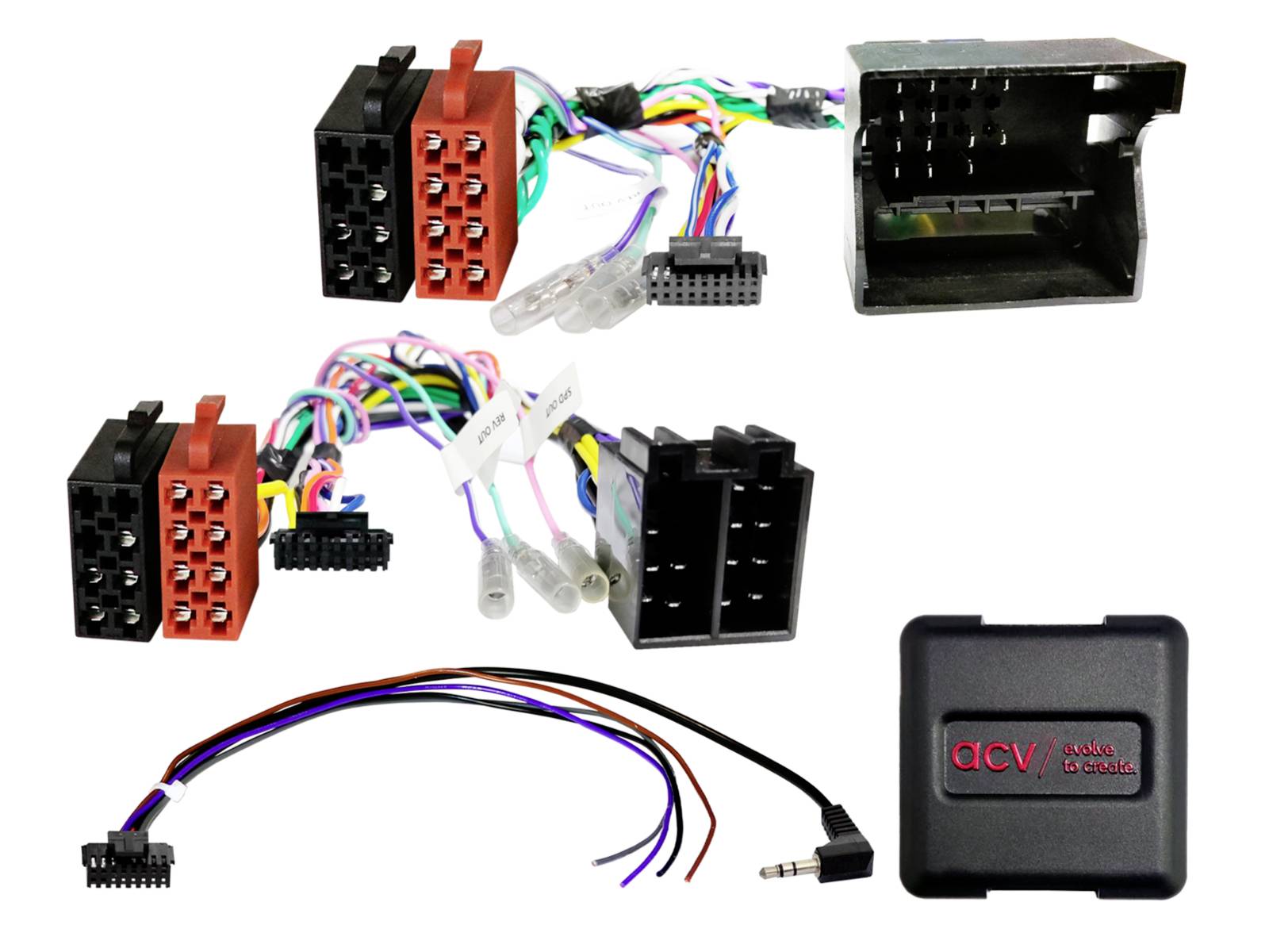 Kfz-Stereo-Verdrahtungsadapter und eine schwarze 