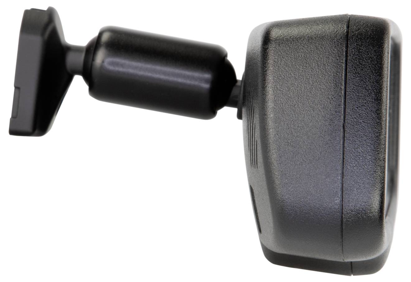 Armaturenbrett-Mittelteilverkleidung eines schwarzen Autos mit großer oberer Displayöffnung, unterer rechteckiger Nut und kreisförmigen Steuerschnittstellen auf weißem Hintergrund