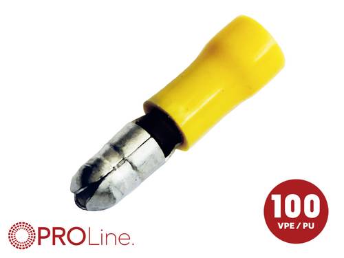 ACV 340025-3-0-p Rundstecker Stift-Ø: 5.0 mm Vollisoliert Gelb 1 St. Piece