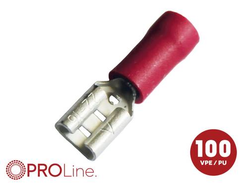 ACV 344801-1-0-p Steckzunge Steckdicke: 0.8 mm Teilisoliert Rot 100 St. Piece