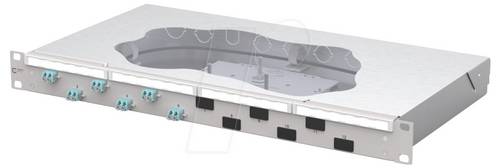 Metz Connect OpDAT fix2 Patchfeld splice 6xLC-D OM3 Patch-Panel 483 mm (19 ) 1 HE Lichtgrau