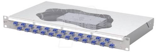 Metz Connect OpDAT fix2 Patchfeld splice 24xLC-D OS2 Patch-Panel 483 mm (19 ) 1 HE Lichtgrau