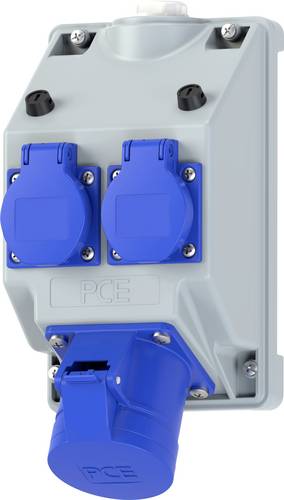 PC Electric 16082352 Steckdosen-Verteiler Grau, Blau