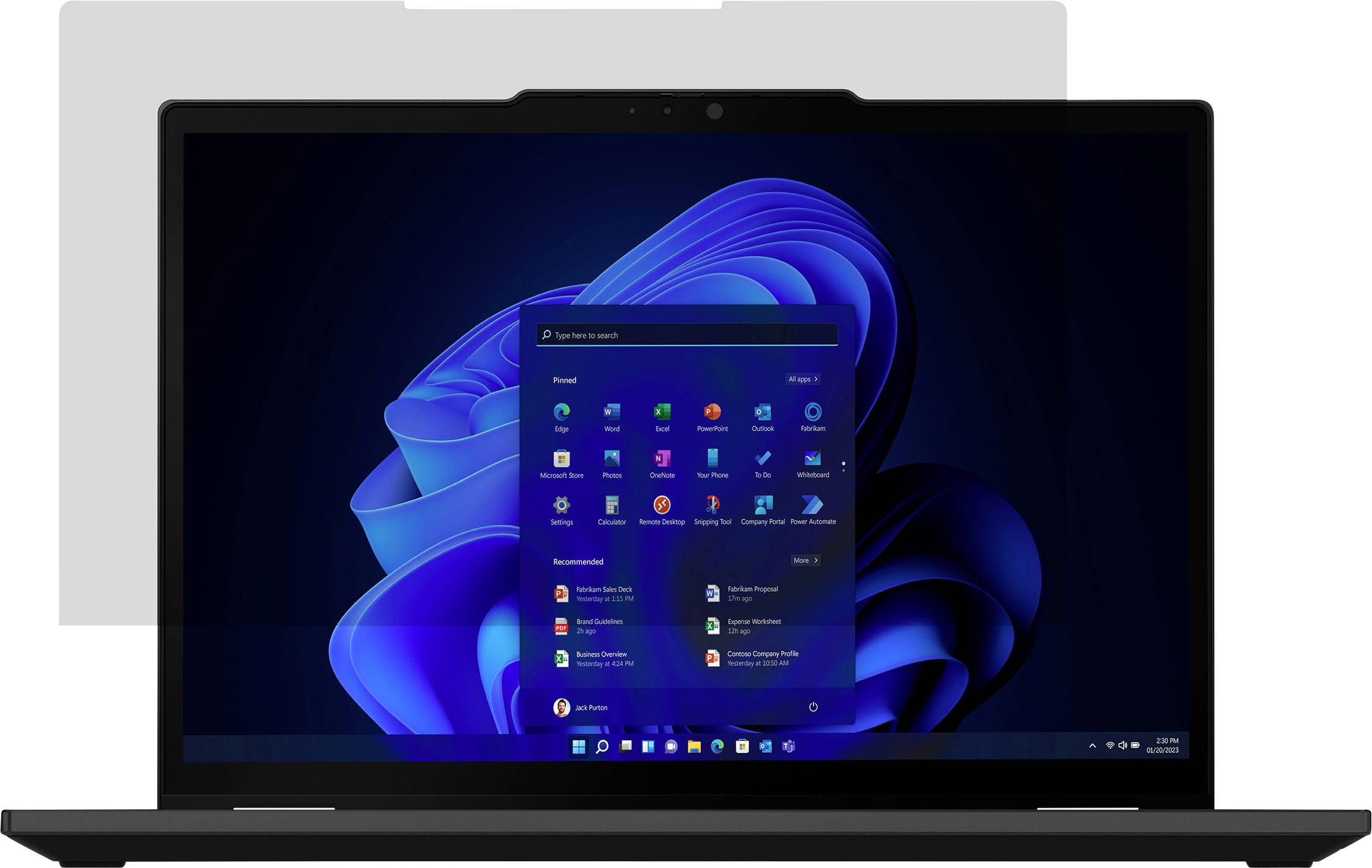 Lenovo Premium Clarity Privacy Blickschutzfolie 33,8cm (13,3") Bildformat: 16:10 4XJ1U03941