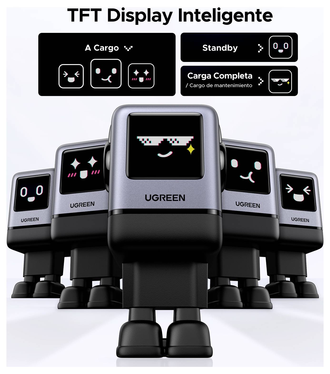 UGREEN Uno X688 USB Ladegerät 100W 3x USB-C®, 1x USB-A PPS, USB PD, Fast Charge Grau Innenbereich GaN