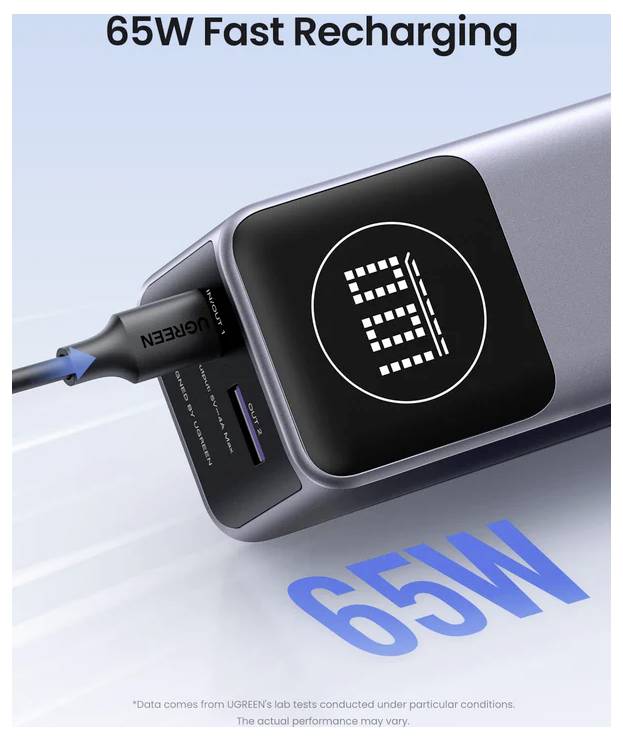 UGREEN PB724 12K 100W PowerBank 1C1A Powerbank 12000 mAh Grau