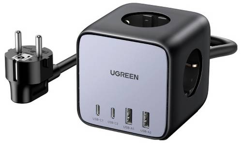 UGREEN DigiNest Cube USB Ladegerät 65 W Schutzkontakt-Steckdose, 2x USB-A, 2x USB-C® USB PD 2.0, US