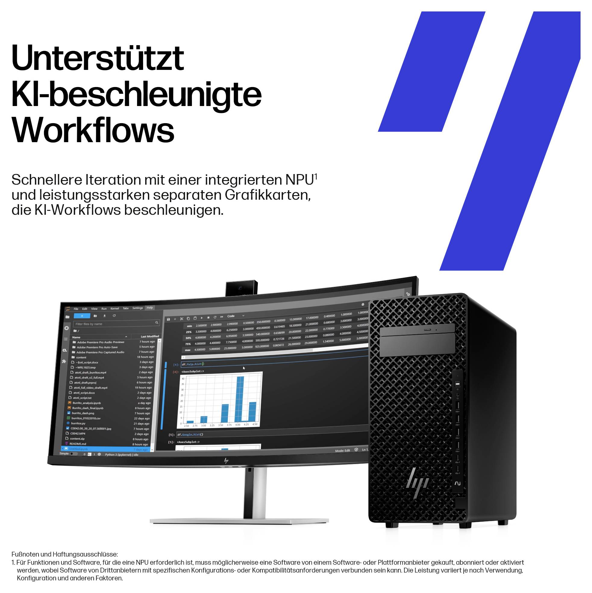 Ein schwarzes Laptop-Ladegerät mit USB-C-Anschluss und einem aufgerollten Stromkabel, das mit einem Klettverschluss gesichert ist.