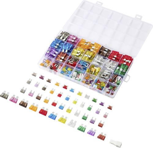 TRU COMPONENTS 360pcs fuse kit TC-14382272 Sicherungs-Set, Sicherungszieher 2 A, 3 A, 5 A, 7.5 A, 1