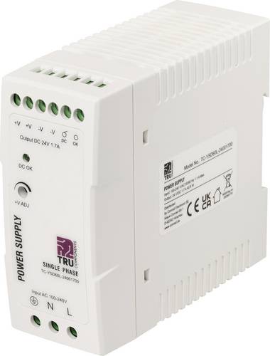 TRU COMPONENTS TC-14382292 Hutschienen-Netzteil (DIN-Rail) Verbrauch (StandBy) 0.7 W 24 V/DC 1.7 A