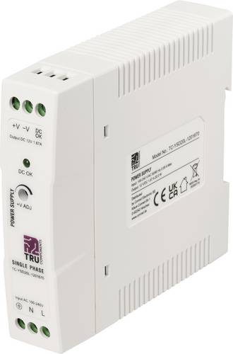 TRU COMPONENTS TC-14382296 Hutschienen-Netzteil (DIN-Rail) Verbrauch (StandBy) 0.5 W 12 V/DC 1.67 A