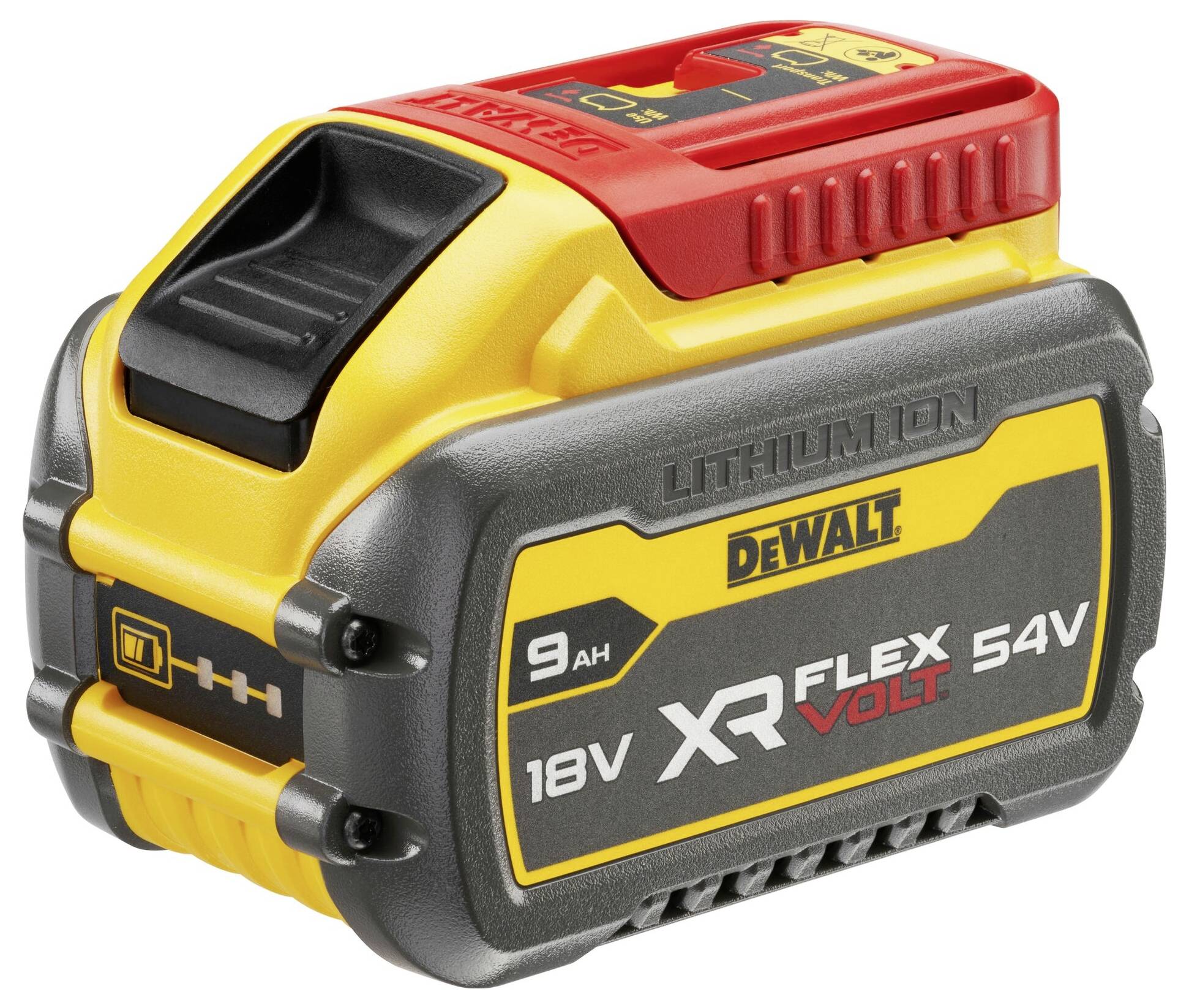 DeWalt XR Flexvolt Lithium-Ionen-Akku, 18V/54V, 9Ah Kapazität.