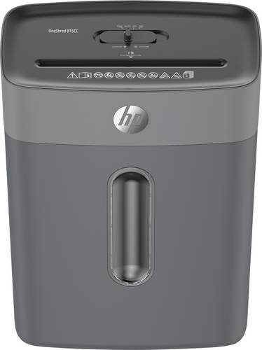 HP OneShred 815CC Aktenvernichter 8 Blatt Partikelschnitt P-4 15 l Vernichtet auch Büroklammern, Heftklammern,
