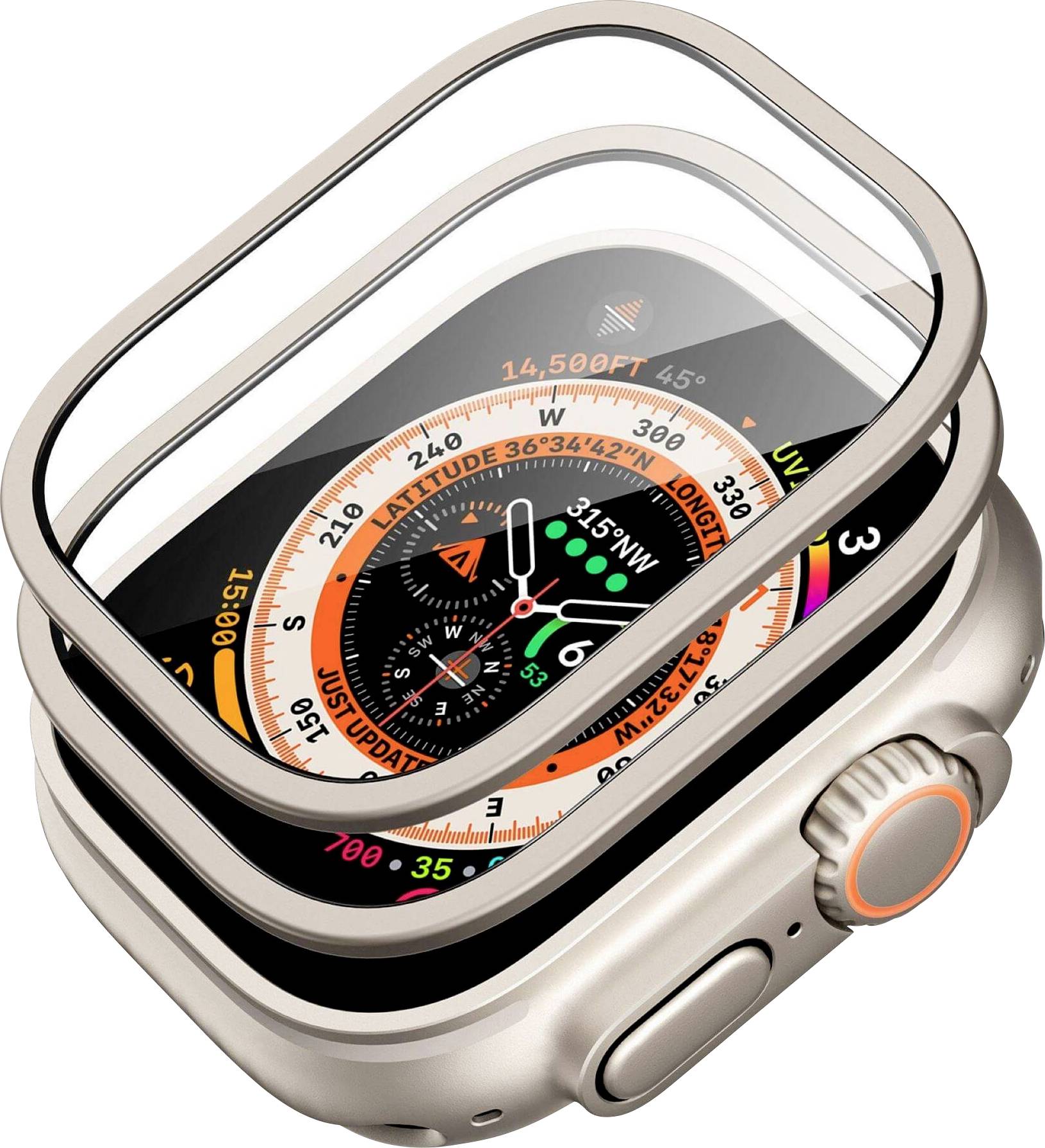 ESR Armorite Displayschutzglas Apple Watch Ultra (49 mm), Watch Ultra 2 (49 mm), Watch Ultra 3 (49 mm) 2 St. Anti-Fingerprint