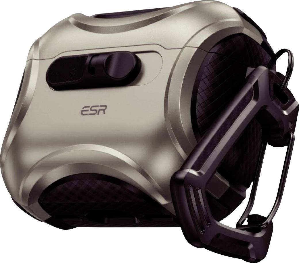 Ein metallisches Gerät mit einer Seitentaste, beschriftet mit 