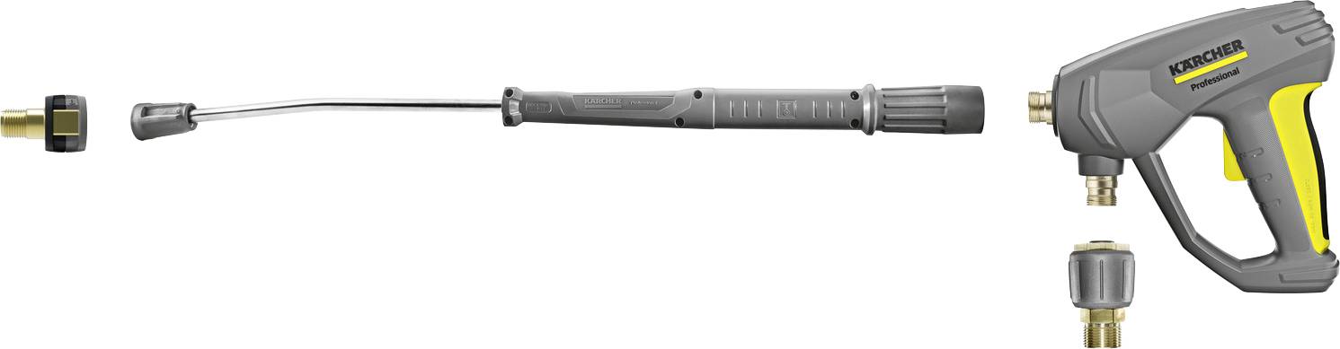 Hochdruckreiniger-Teile einschließlich einer Düse, eines Verlängerungsrohrs und einer Spritzpistole, mit der Marke „Kärcher