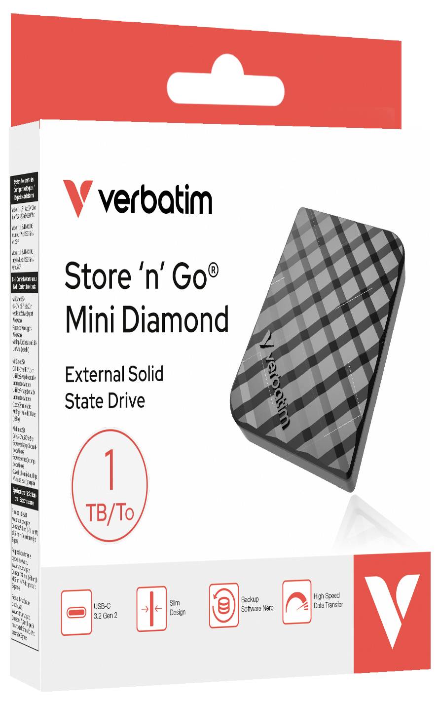 Verbatim Store 'n' Go Mini 1TB Externe SSD Schwarz 32025