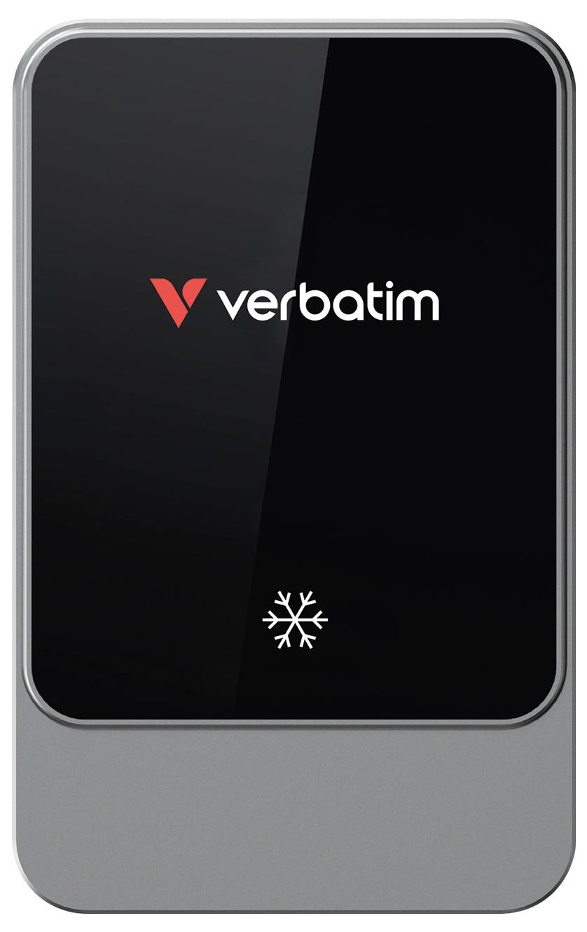 Verbatim USB-Speicherstick mit USB-C-Anschluss, schräg auf weißem Hintergrund abgebildet, mit der Beschriftung „256GB