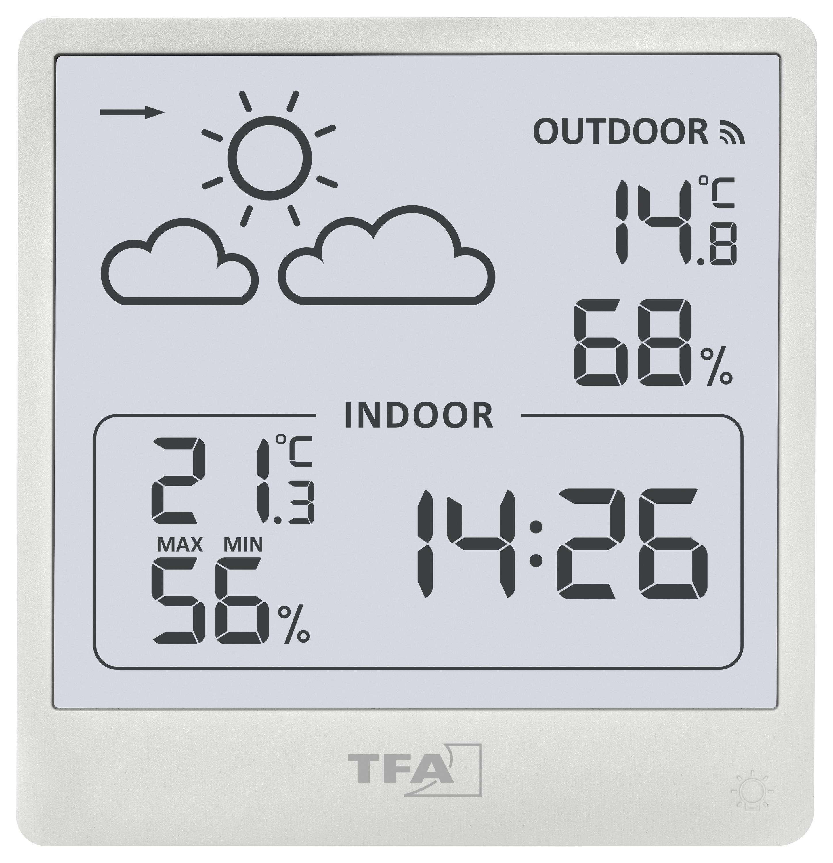 TFA Dostmann Funk-Wetterstation CLEO 35.1176.02 Funk-Wetterstation Vorhersage für 12 bis 24 Stunden Anzahl Sensoren max. 1St.