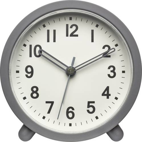 TFA Dostmann 60.1043.10 Quarz Wecker Grau Alarmzeiten 1 Leisegang-Uhrwerk