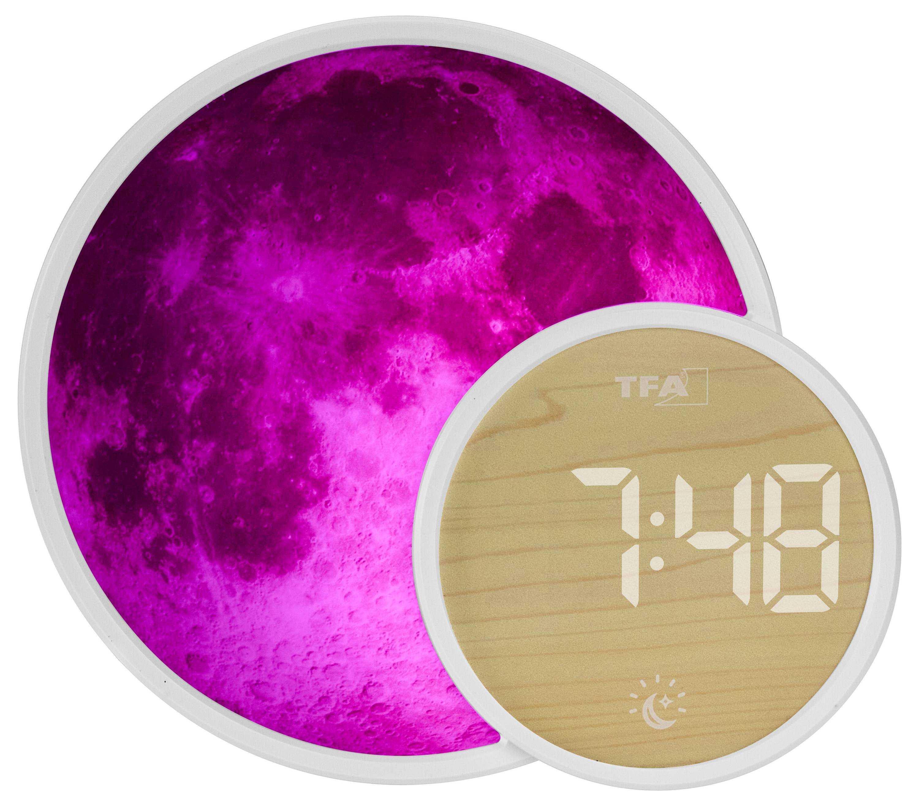 TFA Dostmann 60.2050.02 Quarz Wecker Weiß Alarmzeiten 1 USB Anschluss