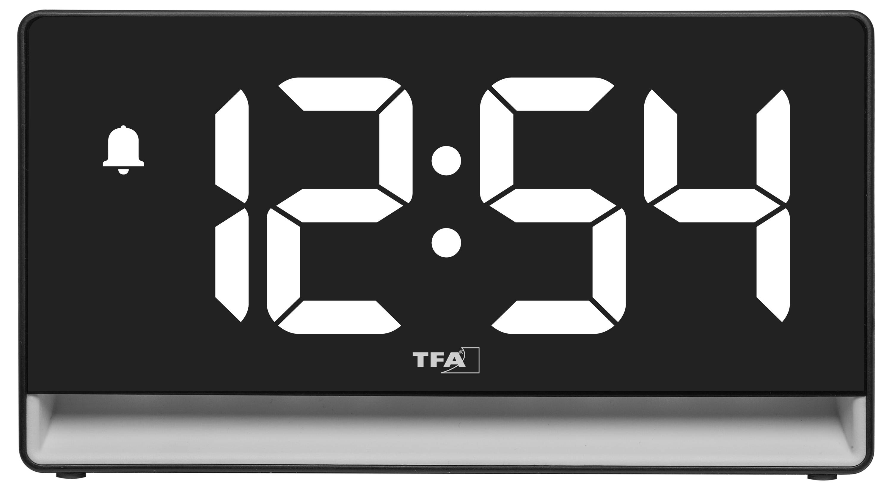 TFA Dostmann 60.2051.01 Quarz Wecker Schwarz inkl. Ladefunktion