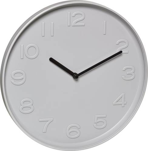 TFA Dostmann 60.3079.15 Quarz Wanduhr 255 mm x 255 mm x 35 mm x 255 mm Grau