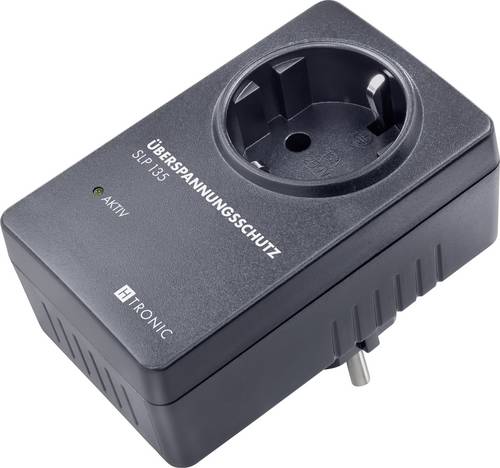H-Tronic 1114790 Überspannungsschutz-Zwischenstecker Schwarz