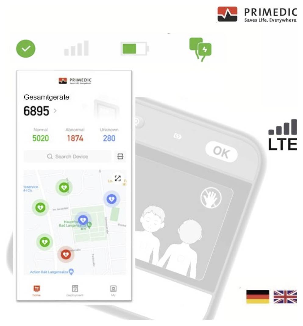 MEDX5 myPAD-M mit LCD-Farbbildschirm, manuelle Schockauslösung Defibrillator