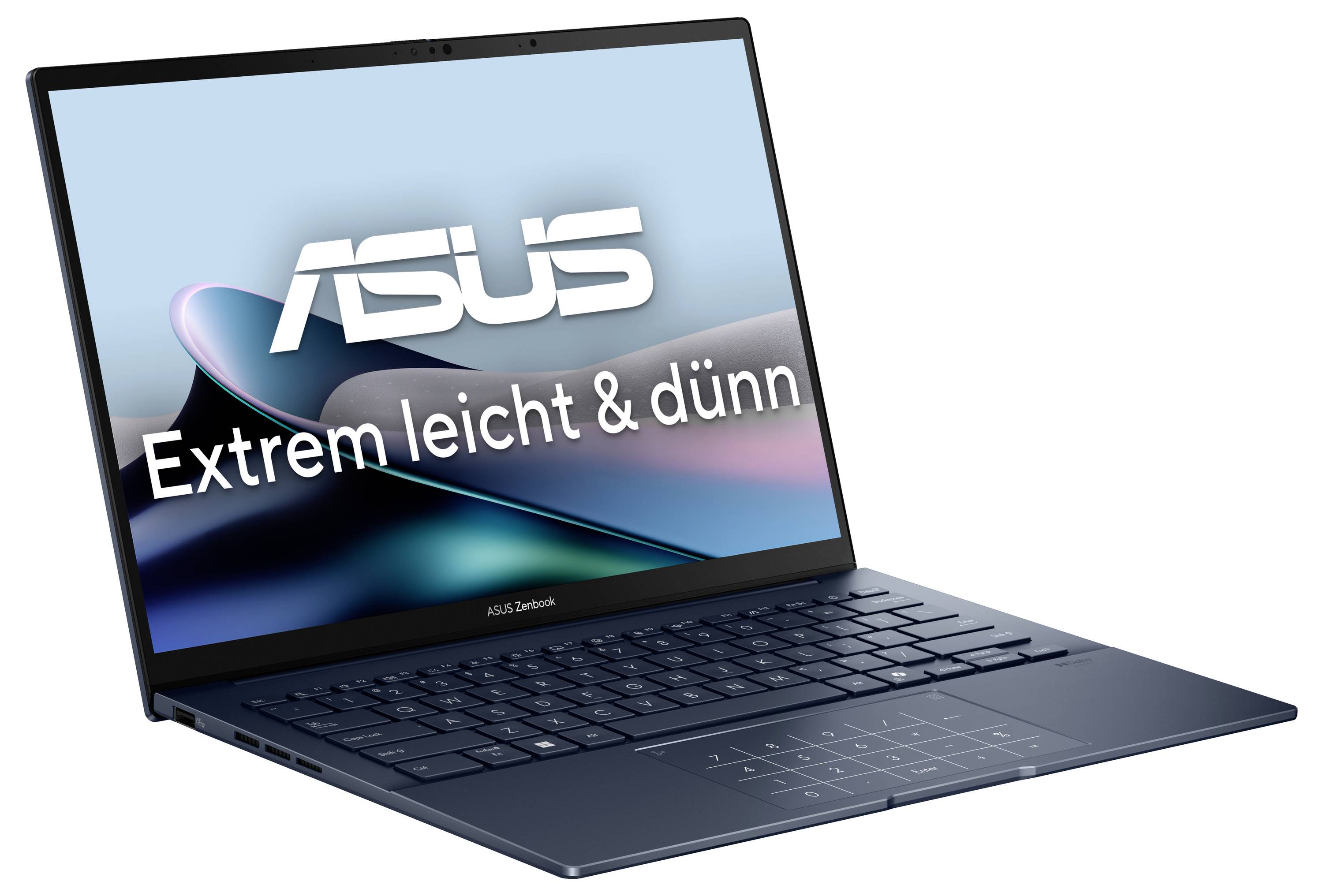 ASUS-Laptop mit dem auf dem Bildschirm angezeigten Text 