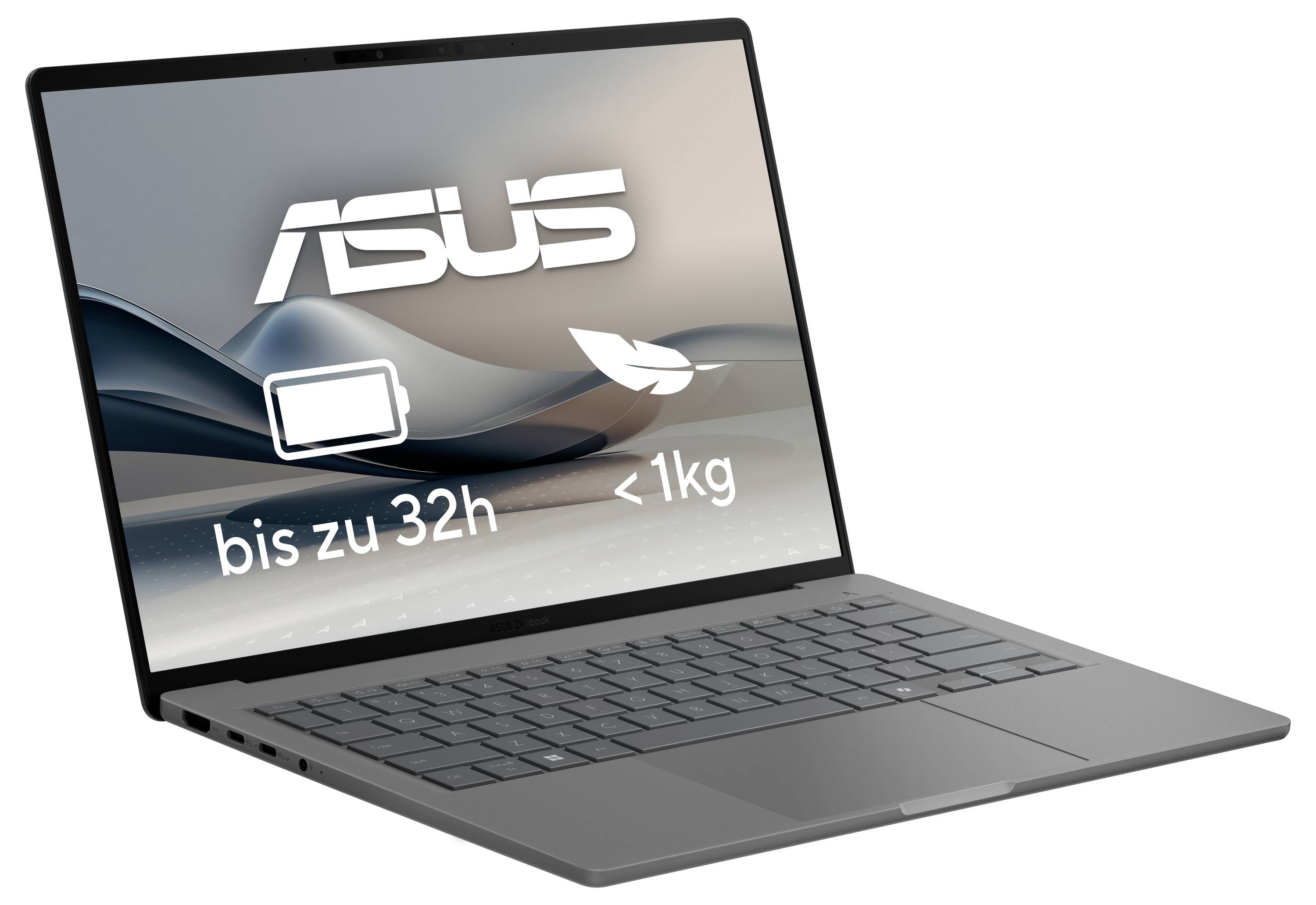 Asus Notebook ZenBook A14 35.6cm (14 Zoll) WUXGA Qualcomm® Snapdragon™ X X1-26-100 32GB RAM 1TB SSD Deutsch, QWERTZ Qualcomm