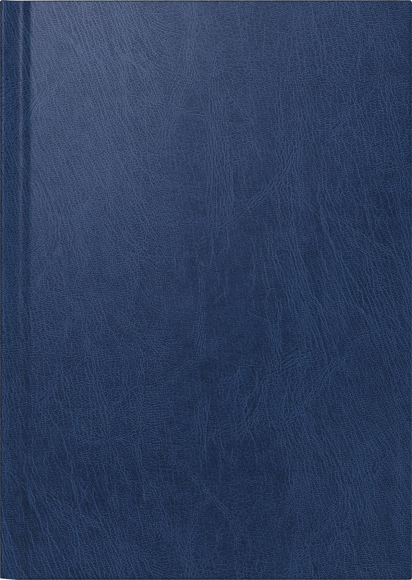 Ein einfacher blauer strukturierter Hintergrund, der einem Ledereinband ähnelt, ohne sichtbaren Text oder Bilder.