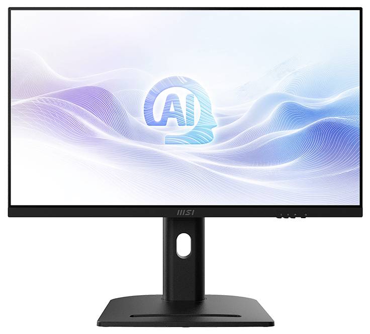 MSI-Computermonitor mit blauem „KI