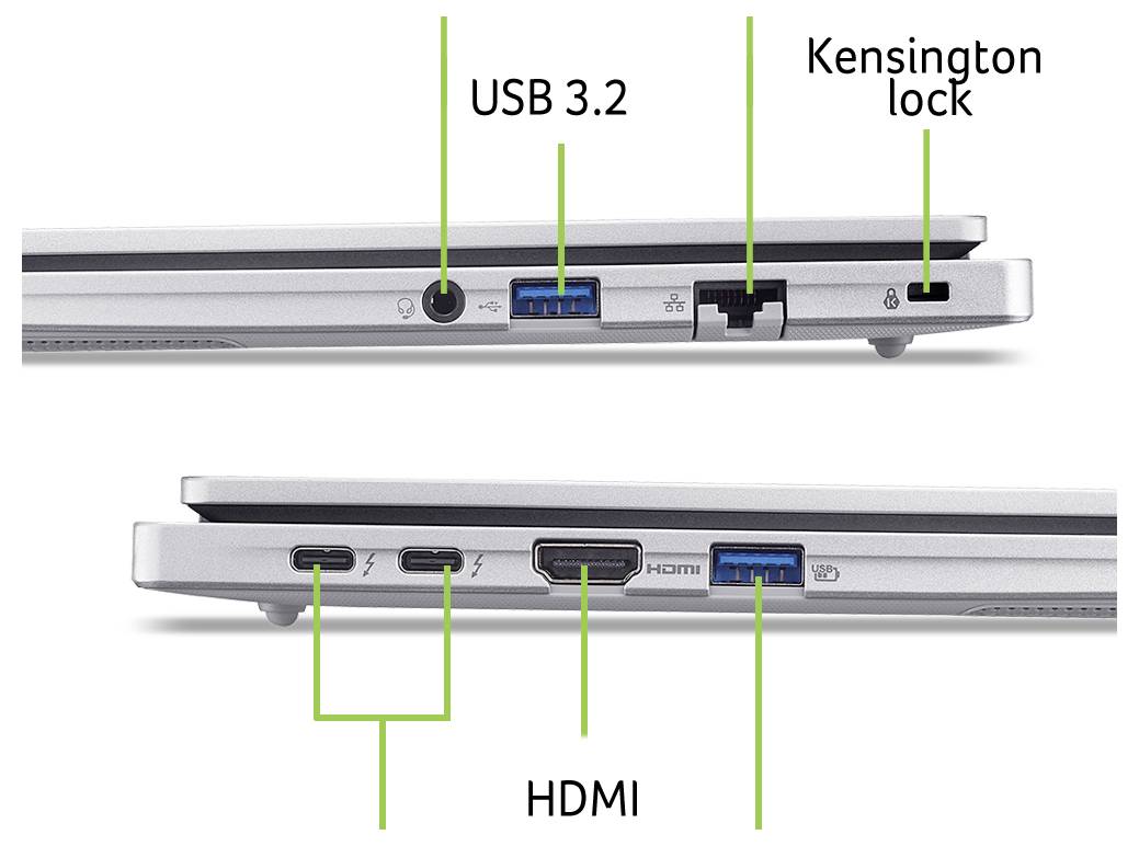Acer Notebook 40.6 cm (16 Zoll) Full HD Intel® Core™ Ultra 5 (Series 2) 125H 16 GB RAM 512 GB SSD Deutsch, QWERTZ Stahlgrau NX.BMFEG.00B