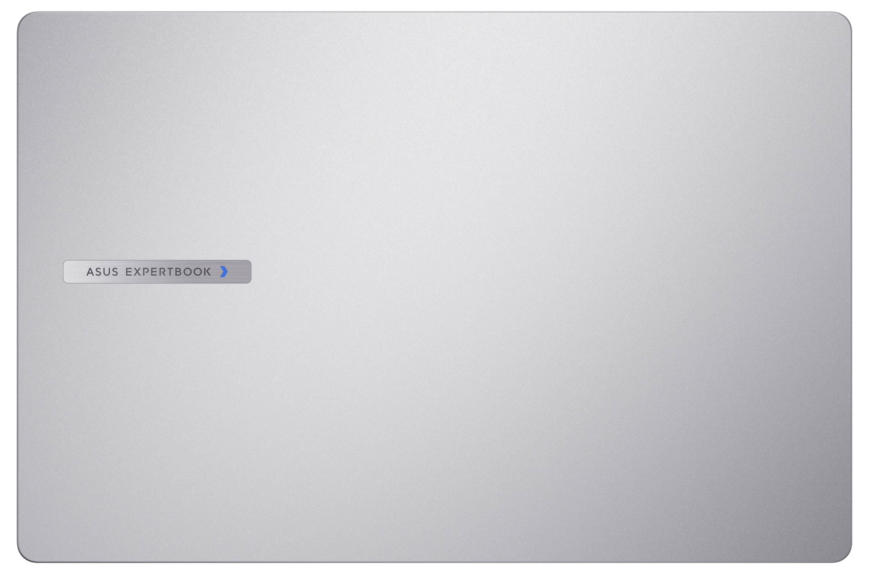Ein geschlossenes silbernes Laptop mit 