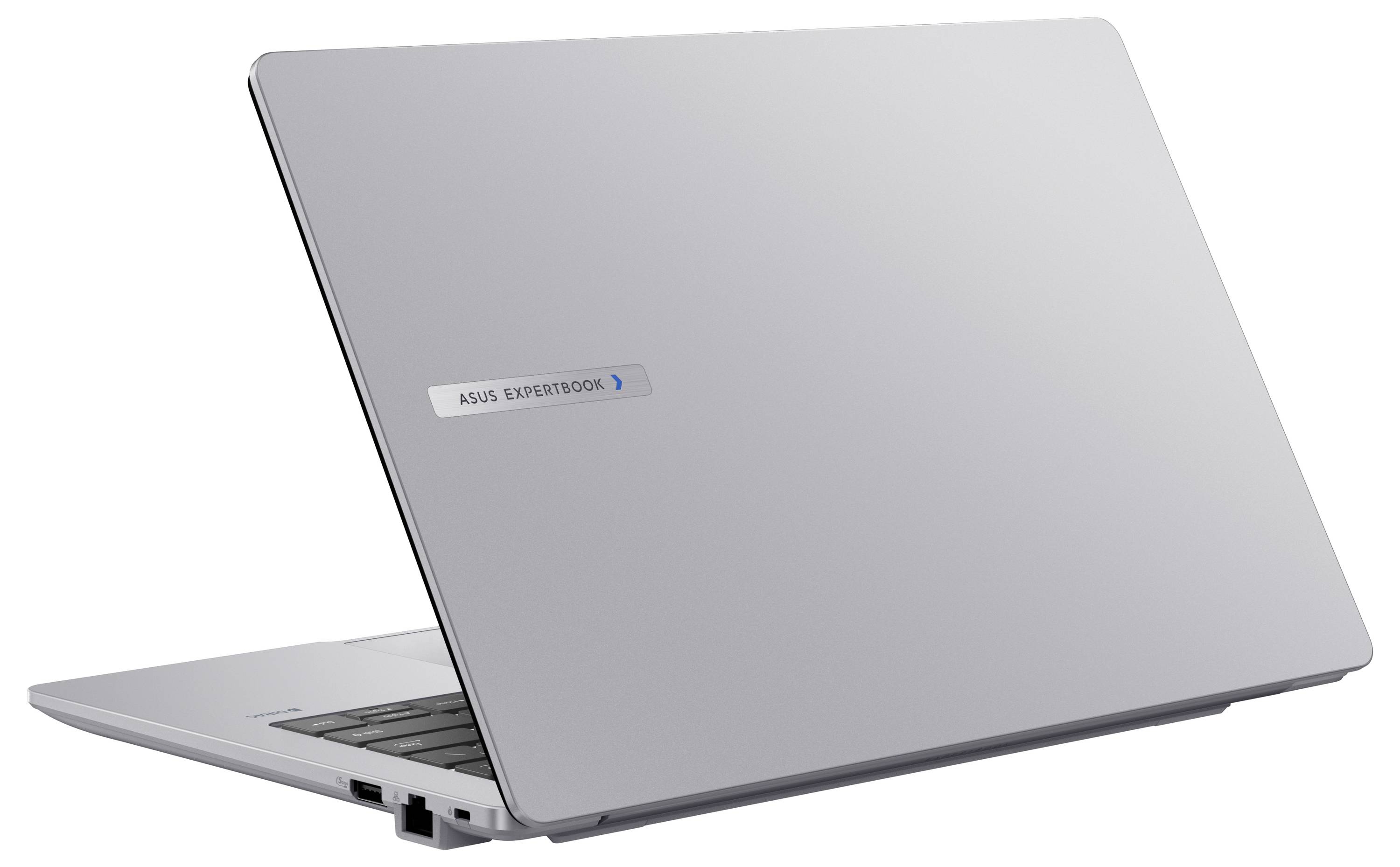 Silbernes Laptop mit einem „ASUS EXPERTBOOK