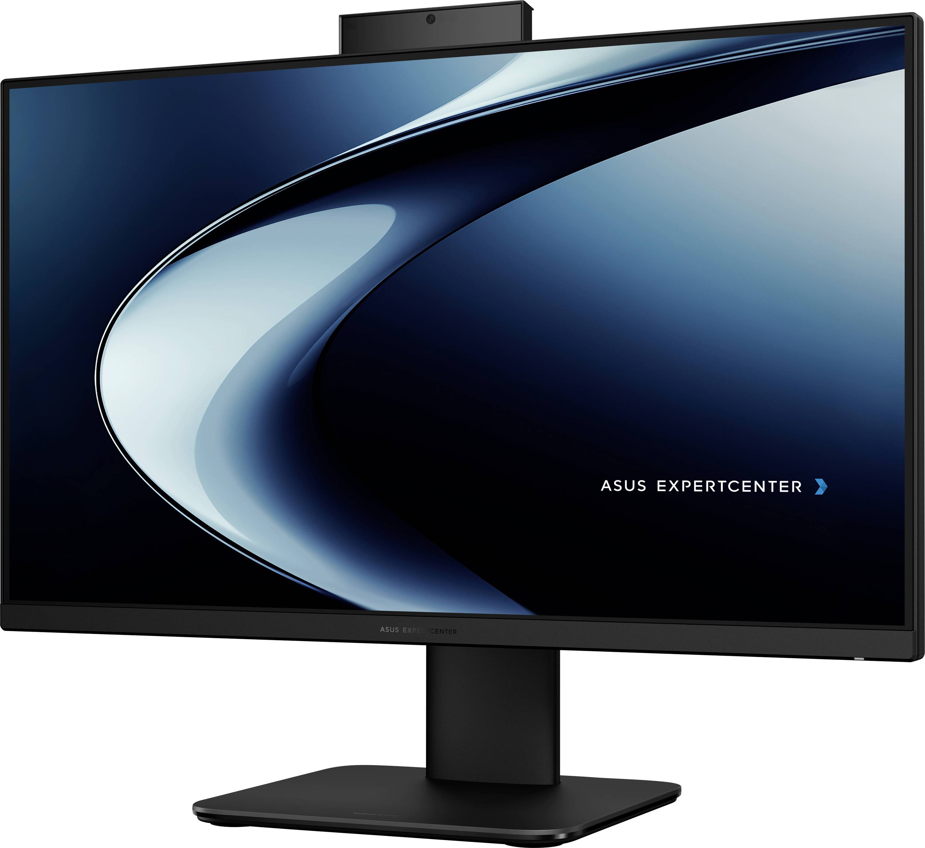 Ein Computermonitor, der einen Desktop mit dem Text „ASUS EXPERTCENTER