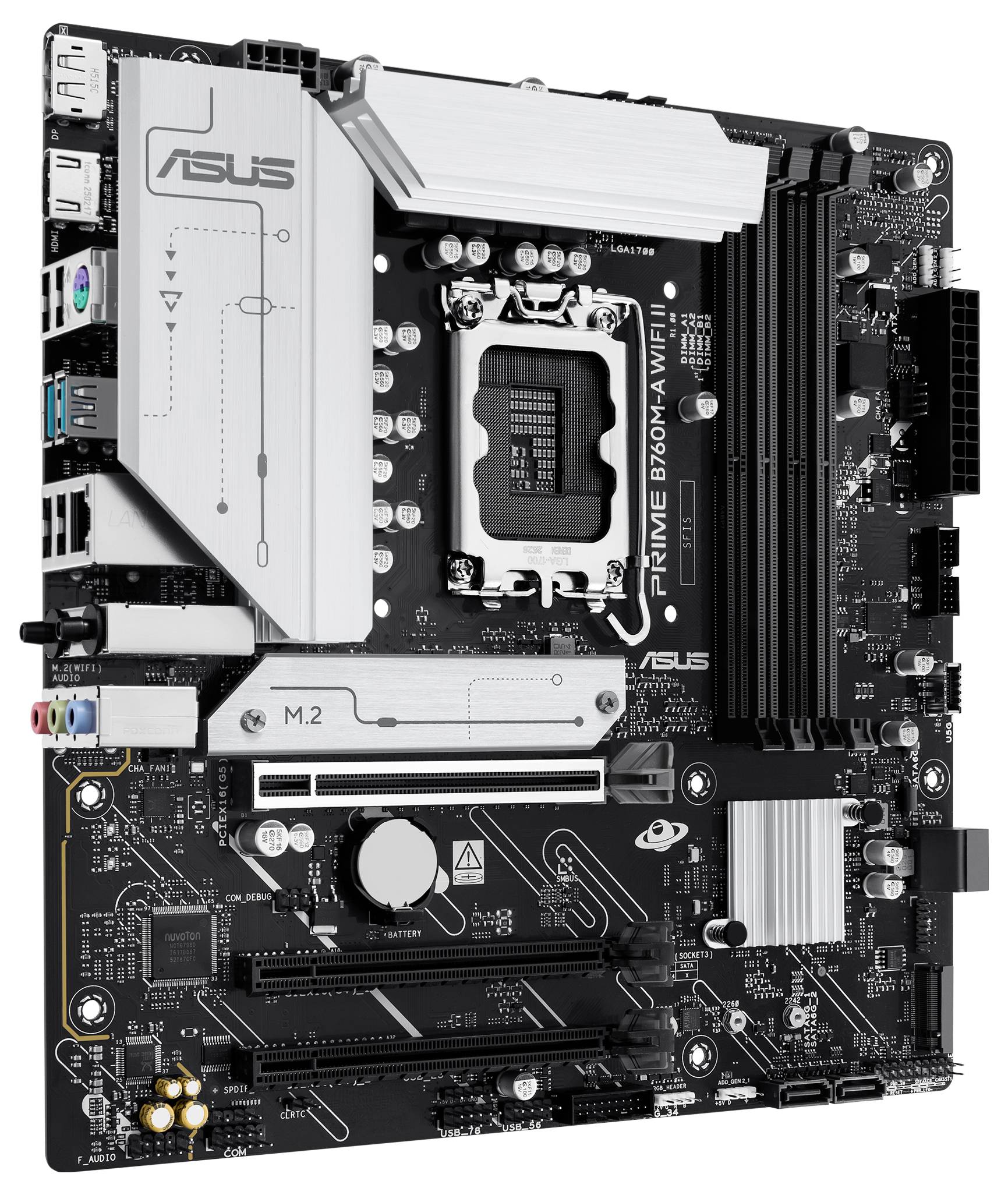 Ein kompakter Computer mit mehreren Anschlüssen, darunter drei USB-C, HDMI und Netzwerkverbindungen, entwickelt für Konnektivität und Effizienz.